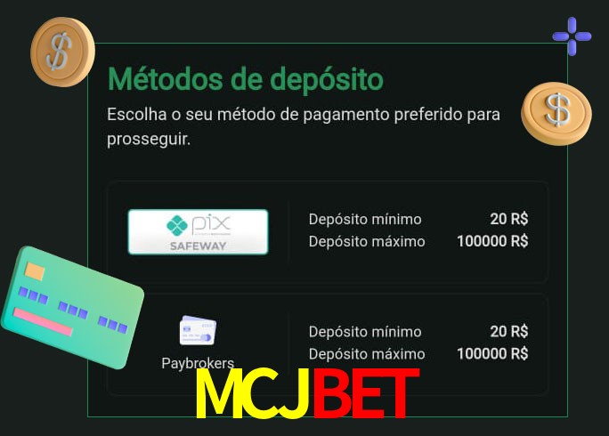 O cassino MCJBETbet oferece uma grande variedade de métodos de pagamento