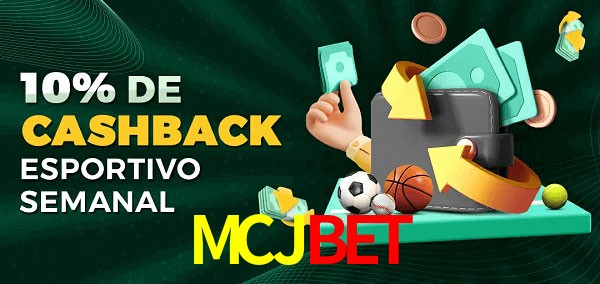 10% de bônus de cashback na MCJBET
