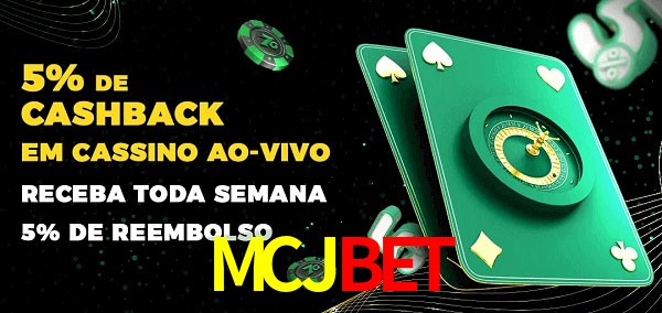 Promoções do cassino ao Vivo MCJBET